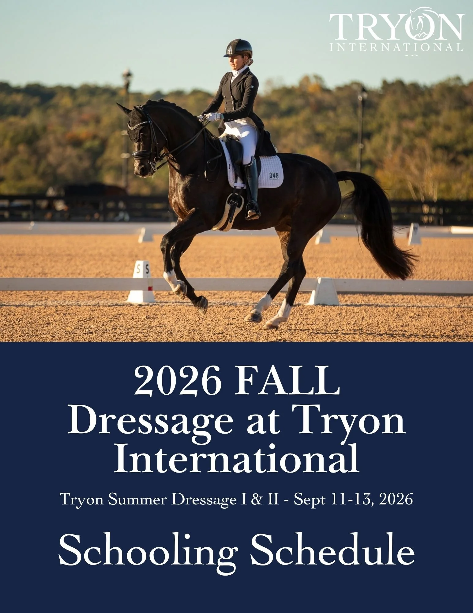 Tryon Fall Dressage I & II - Schooling Schedule
