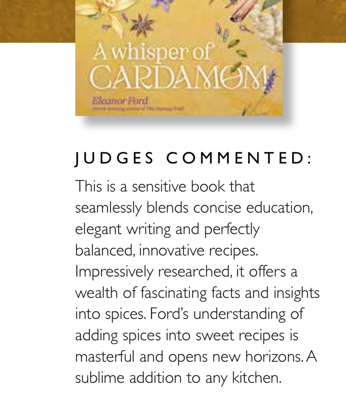 A Whisper of Cardamom is en route to the Guild of Food Writers Awards! I am lucky enough to be going too, on the hottest night of the year, to celebrate with Britain&rsquo;s best food writers. Whooppeee! 🥂