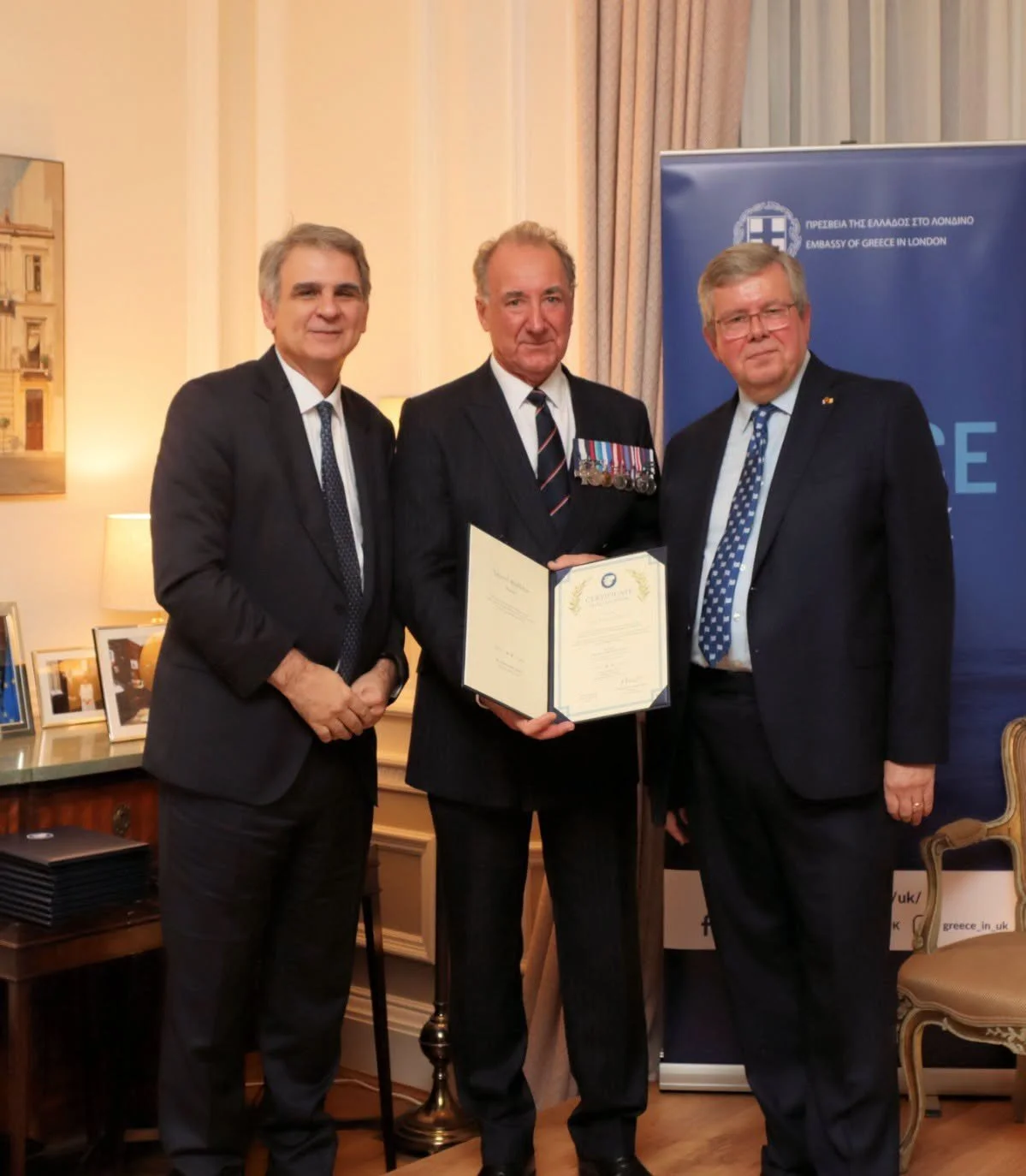 Sir George Zambellas nterviewed by TA Nea following his recognition by the Anglo-Hellenic League