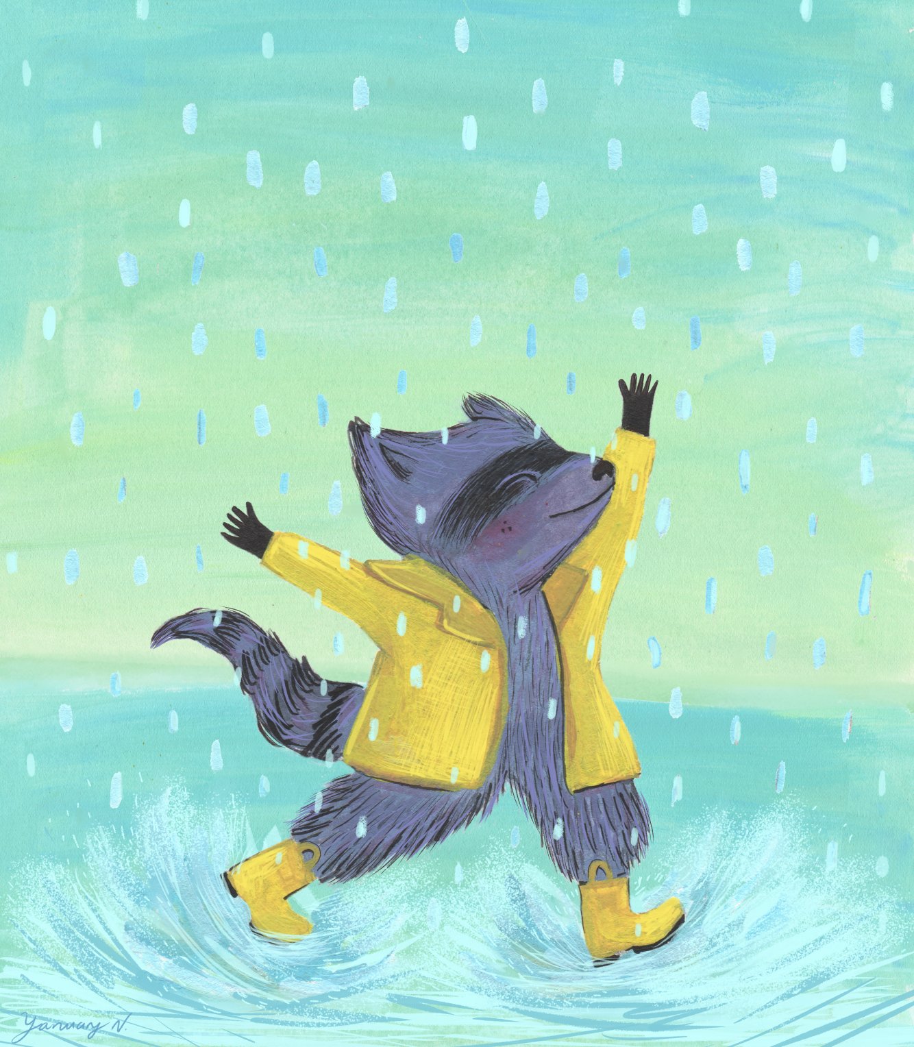 RonRolly Racoon loves the rain_2023_yanuary_navarro.jpg