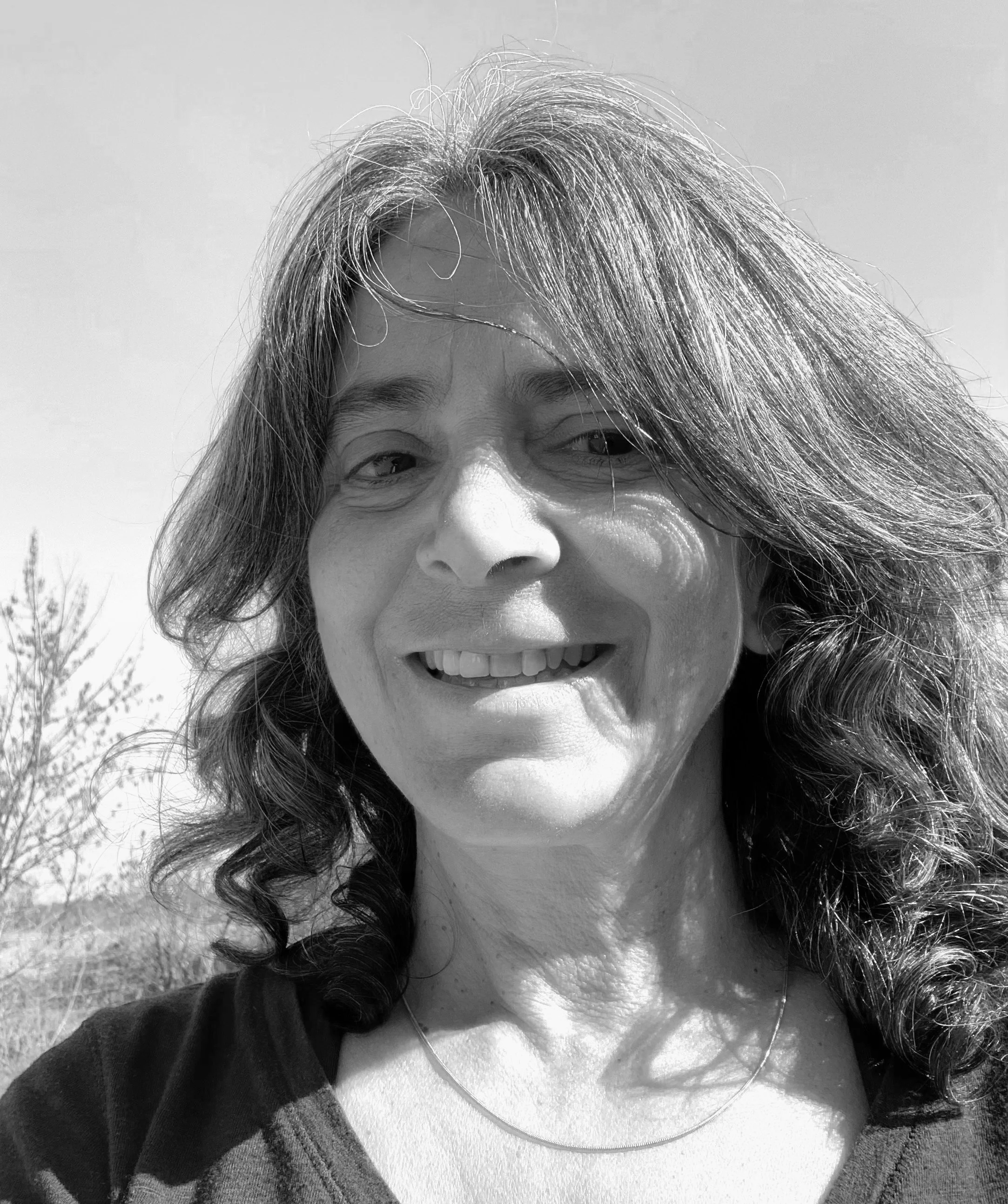 Close-up of Gila Koch, certified Massage Therapist and Manual Lymph Drainage Therapist, in Burlington VT.