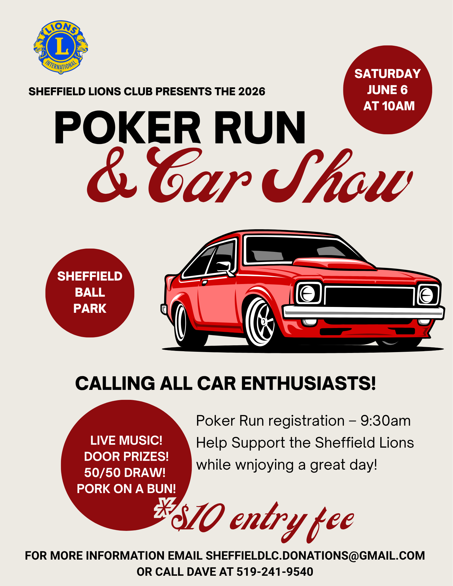 Lions Poker Run and Car Show