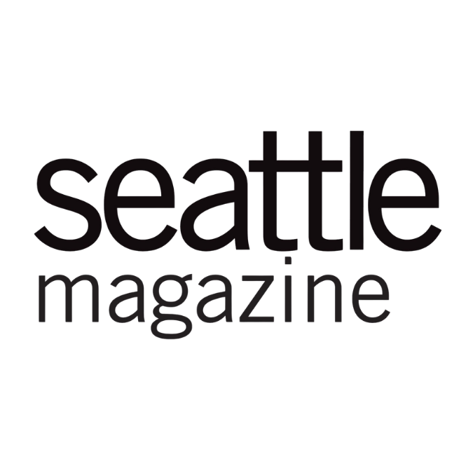 Logo of Seattle Magazine with the words 'seattle' and 'magazine' in black text.