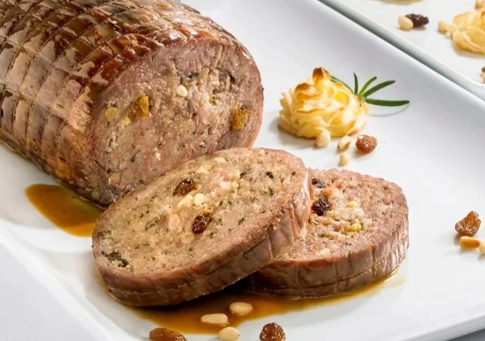 Rellenito de piñones y pasas para Delisano