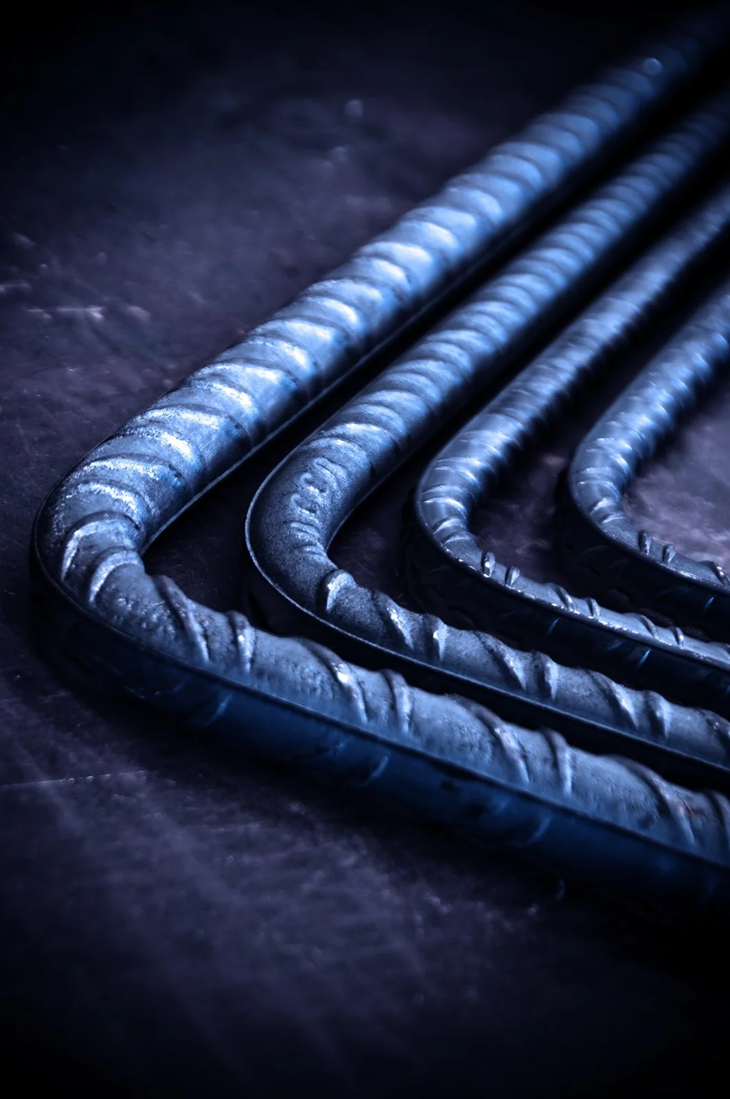 Fotografía detalle de ferralla en empresa de hierros