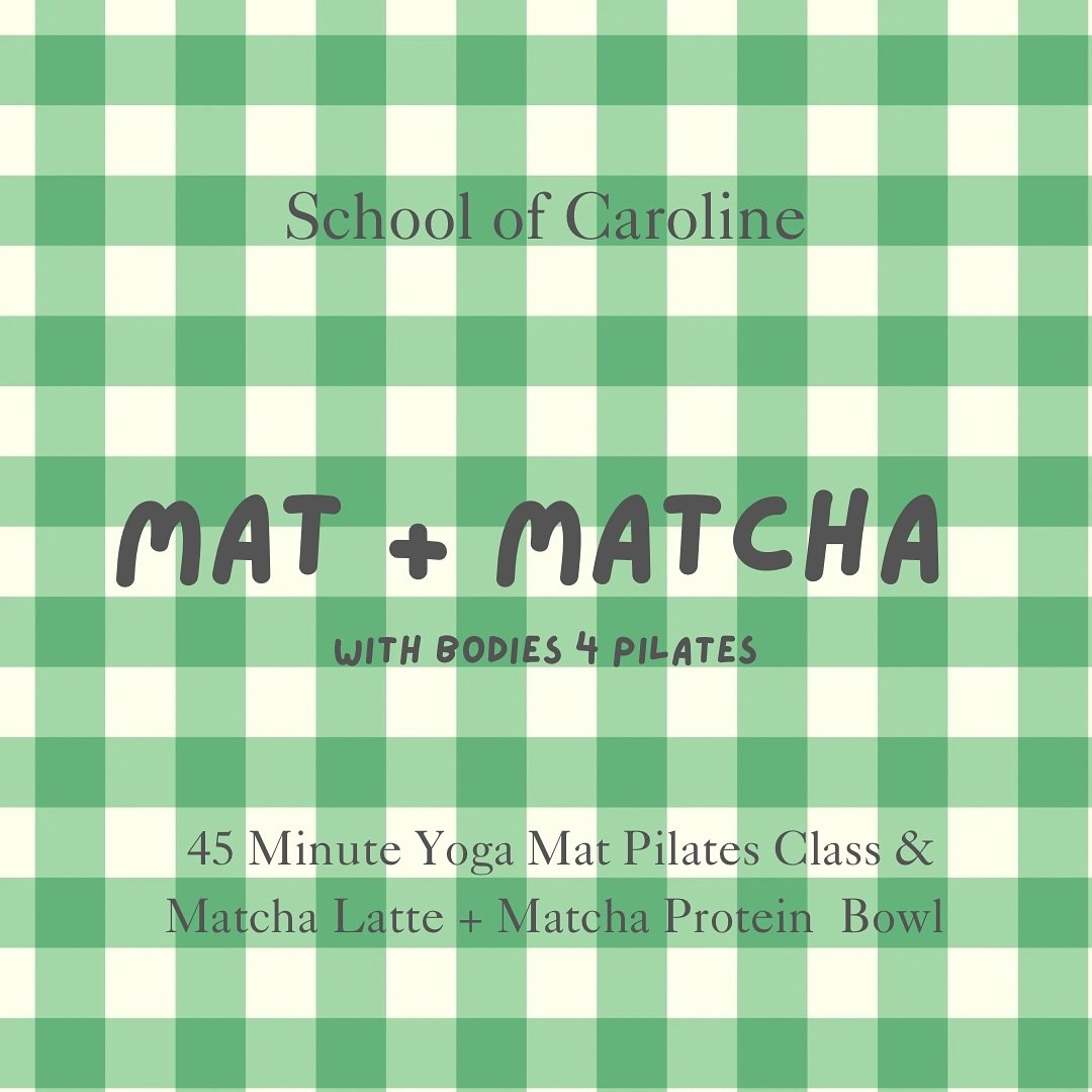 mat &amp; matcha 💚🍵 

We&rsquo;re kicking off the first weekend of summer with the dreamiest morning:

A 45-minute Pilates mat class with @bodies4pilates set to a 2000s rom-com soundtrack (yes, the best kind) &mdash; followed by matcha lattes + pro