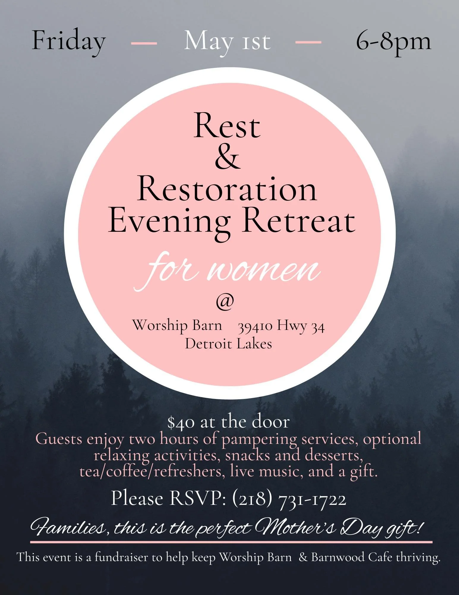 Rest & Restoration Evening Retreat for Women