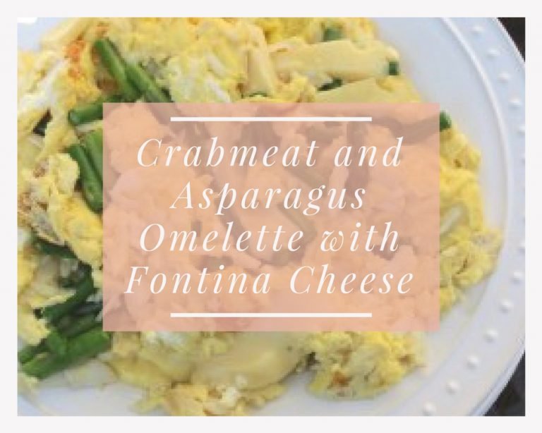 Crabmeat and Asparagus Omelette with Fontina Cheese