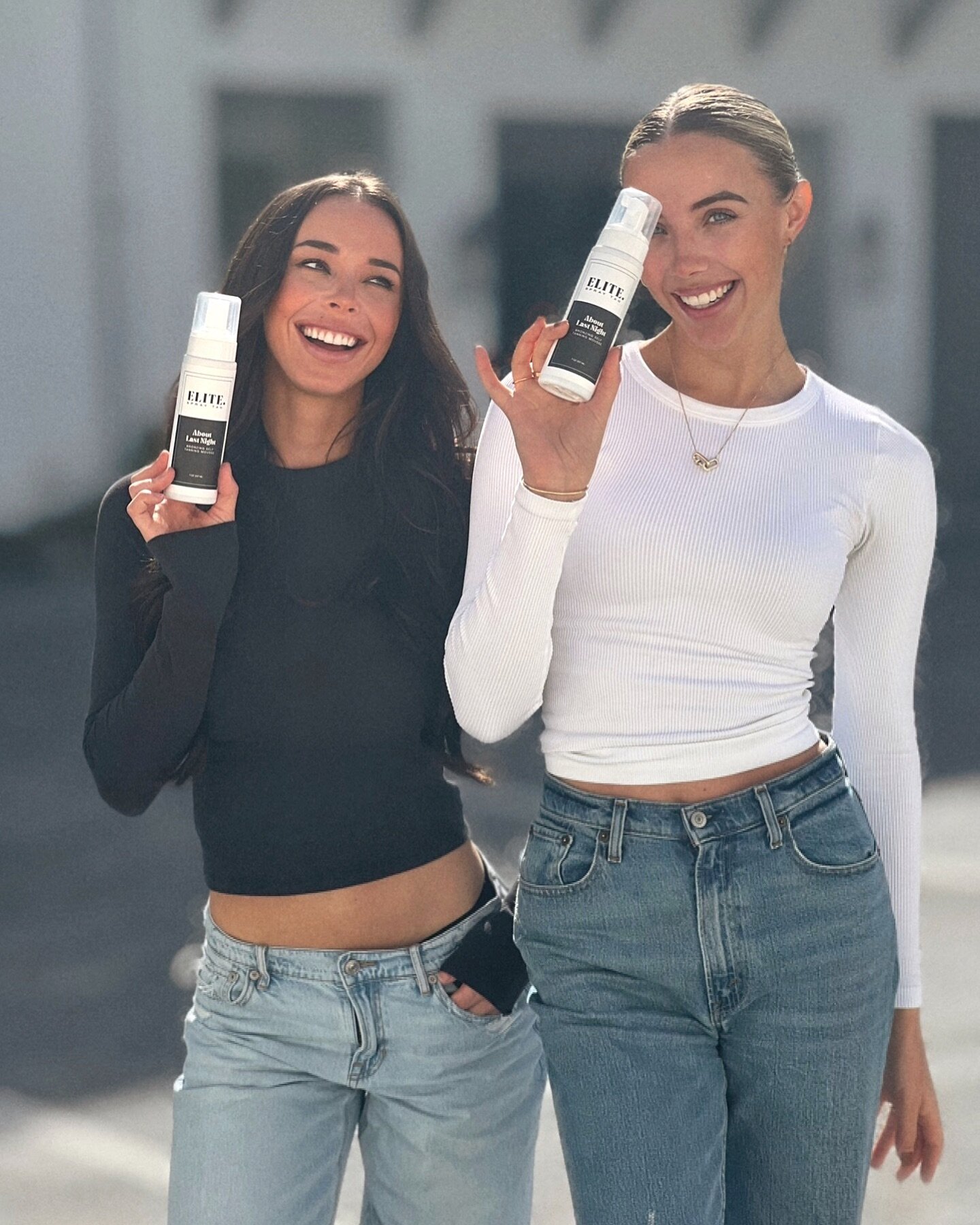 Bronzed besties do it better 👯&zwj;♀️🖤 Shop the About Last Night Self Tanning Mousse today! 
#30a #selftanner #rosemarybeach #tanningmousse #selftan #inletbeach #selftanning #selftanners