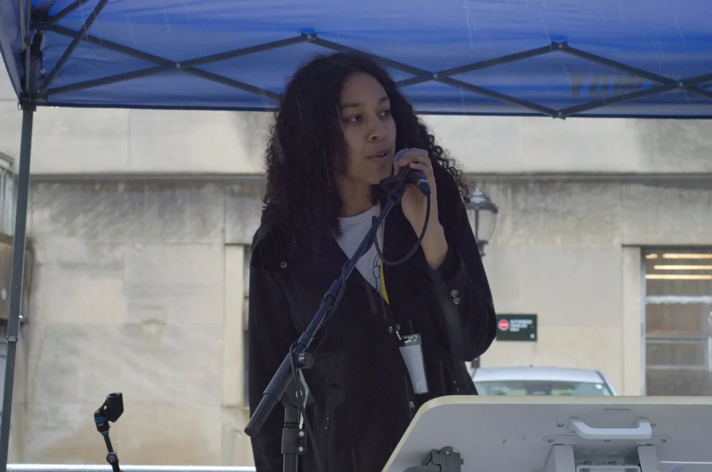  AANYC founder &amp; president, Nicole Russell, speaking onstage. 