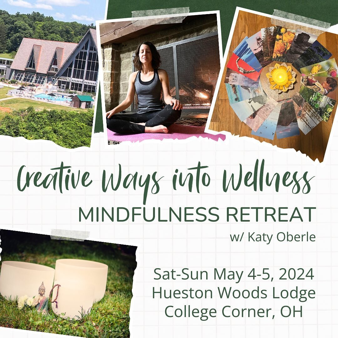 🍃Unplug, restore, and create! Spend a relaxing day, overnight, and morning at lovely Hueston Woods Lodge in College Corner, OH @huestonwoodsstatepark . 

🌈Facilitated by @katyoberle , you&rsquo;re invited to explore various creative mindfulness pra