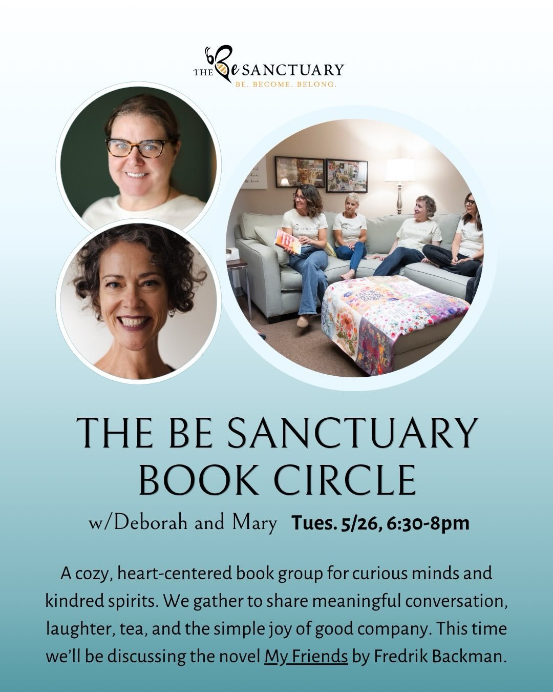 📚A cozy, heart-centered book group for curious minds and kindred spirits. We gather to share meaningful conversation, laughter, tea, and the simple joy of good company. This time we&rsquo;ll be discussing the novel &ldquo;My Friends&rdquo; by Fredri