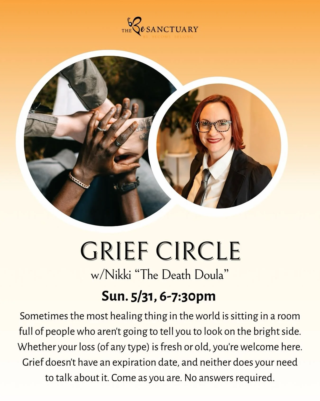 ✨This Grief Circle hosted by @nikkithedeathdoula is a space to gather with others who get it. Not because they have the answers (nobody does), but because they&rsquo;re in it too. Because sometimes the most healing thing in the world is sitting in a 