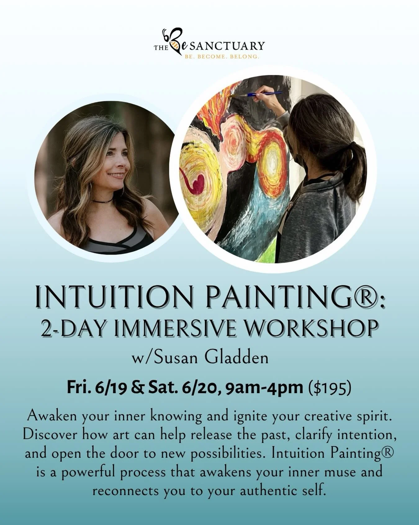 🎨Awaken your inner knowing and ignite your creative spirit through spontaneous expression. Discover how art can help release the past, clarify intention, and open the door to new possibilities. Intuition Painting&reg; is a powerful process that awak