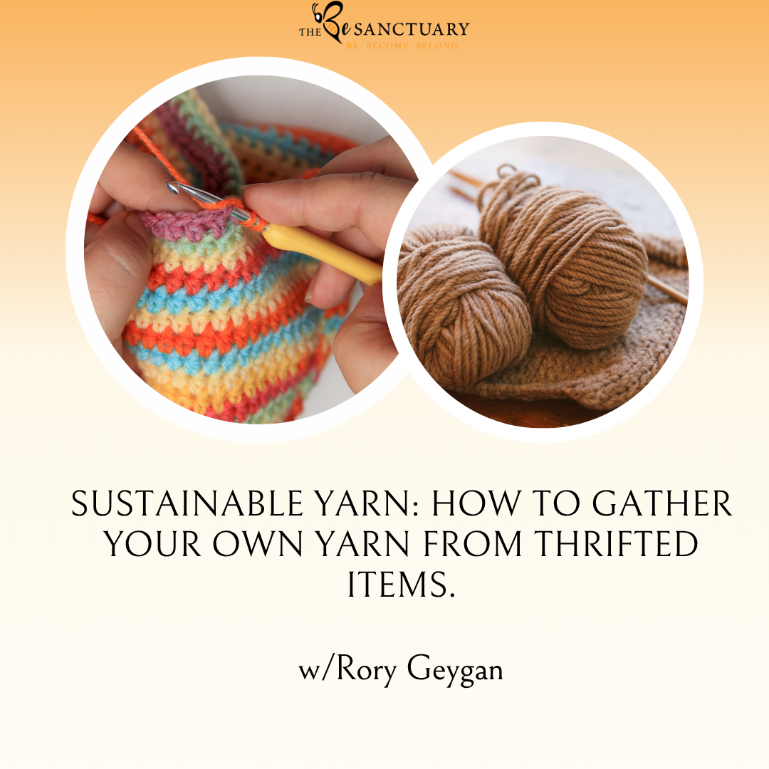 Sustainable yarn: how to gather your own yarn from thrifted items.