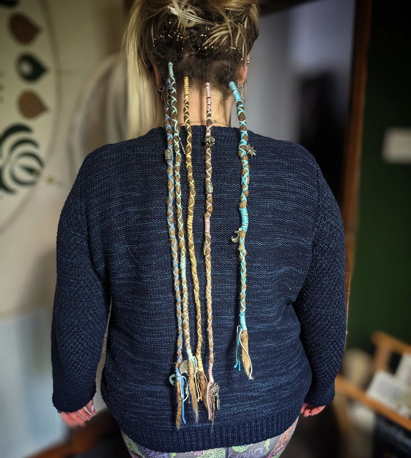 Yesterday Sarah-may popped by to get her dreads tidied and new wraps added for the summer. It's always lovely to catch up with this one!

She also bought some of my art prints and an original canvas painting I had done. I always get so excited when I