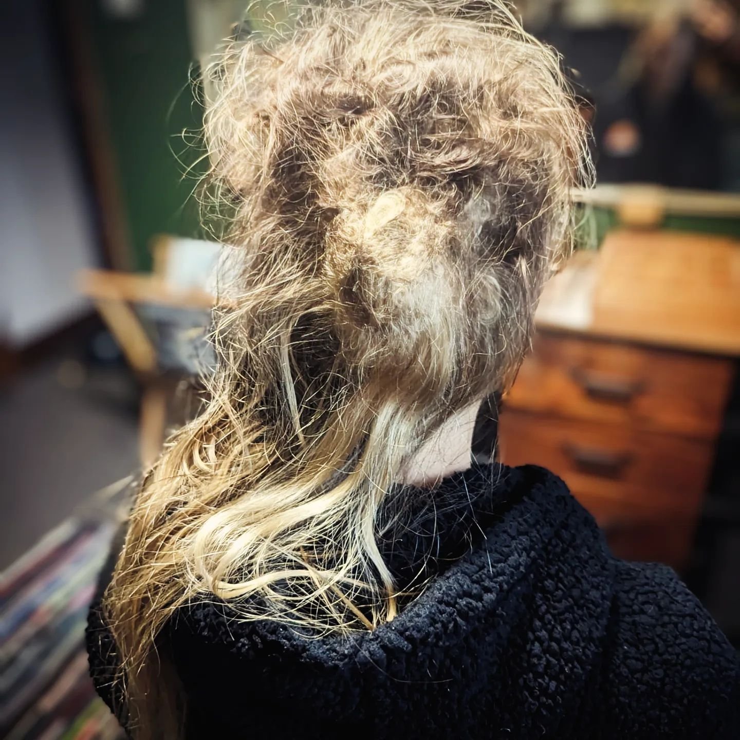 Your hair can get matted and out of control for many reasons. 
It could be  that you haven't kept on top of brushing your hair, or have been laying in bed for prolonged periods of time or it's got all matted in the jungle like my clients hair above.
