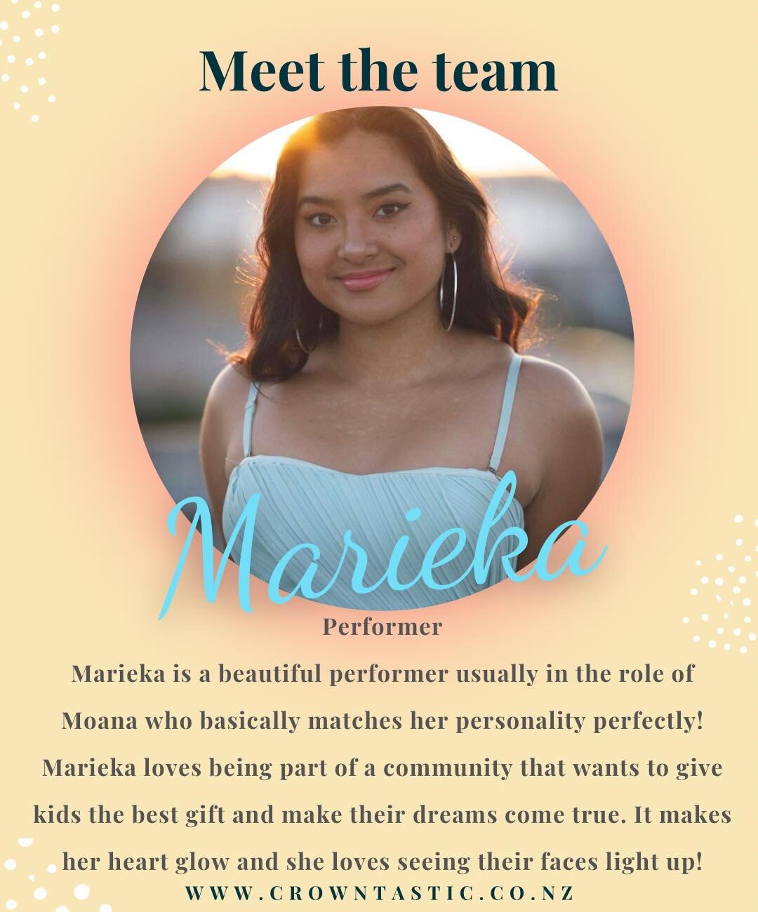 ✨MEET THE TEAM✨ 

Let&rsquo;s hear from Marieka!

🌸My favourite character is Moana because of her spirit, adventurous soul and heart for the ocean which is something I can relate to as I am a water baby. Also wearing flat shoes or even no shoes is a
