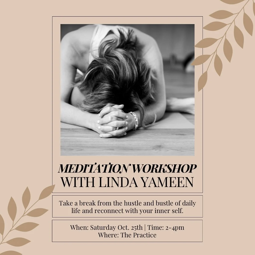 Join us this Saturday to rest, reconnect, and find calm in the chaos✨🤍 @lindayameen will be guiding us through Avita yoga, meditation, and self-inquiry practice. You won&rsquo;t want to miss this one!