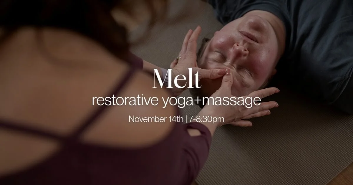 This Friday join us from 7:00-8:30pm for a self care experience that blends gentle movement, restorative yoga, and hands-on massage. We haven&rsquo;t hosted a class like this before and now is the best opportunity to sign up✨✨✨