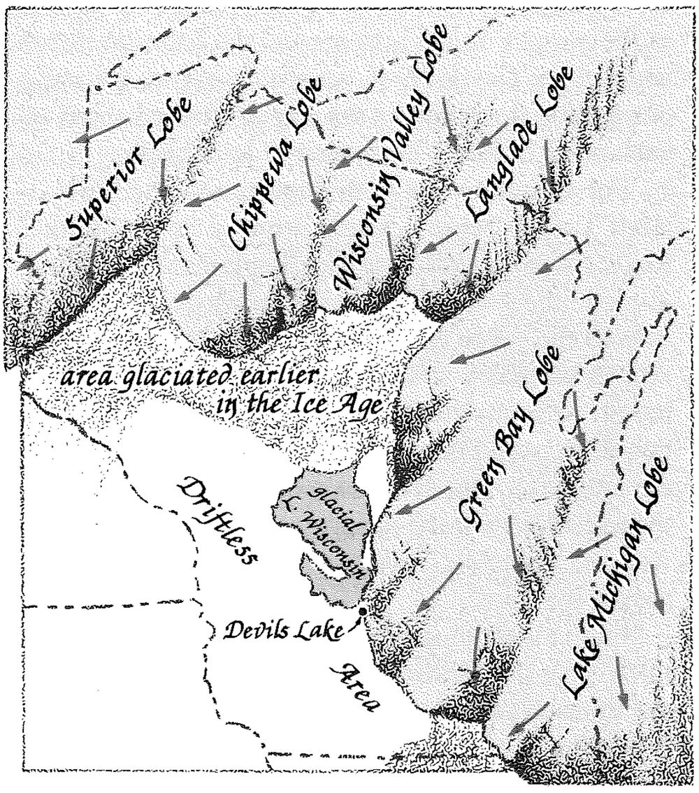  From "The Ice Age Geology of Devil's Lake State Park" by Attig, Clayton, Lange and Maher  