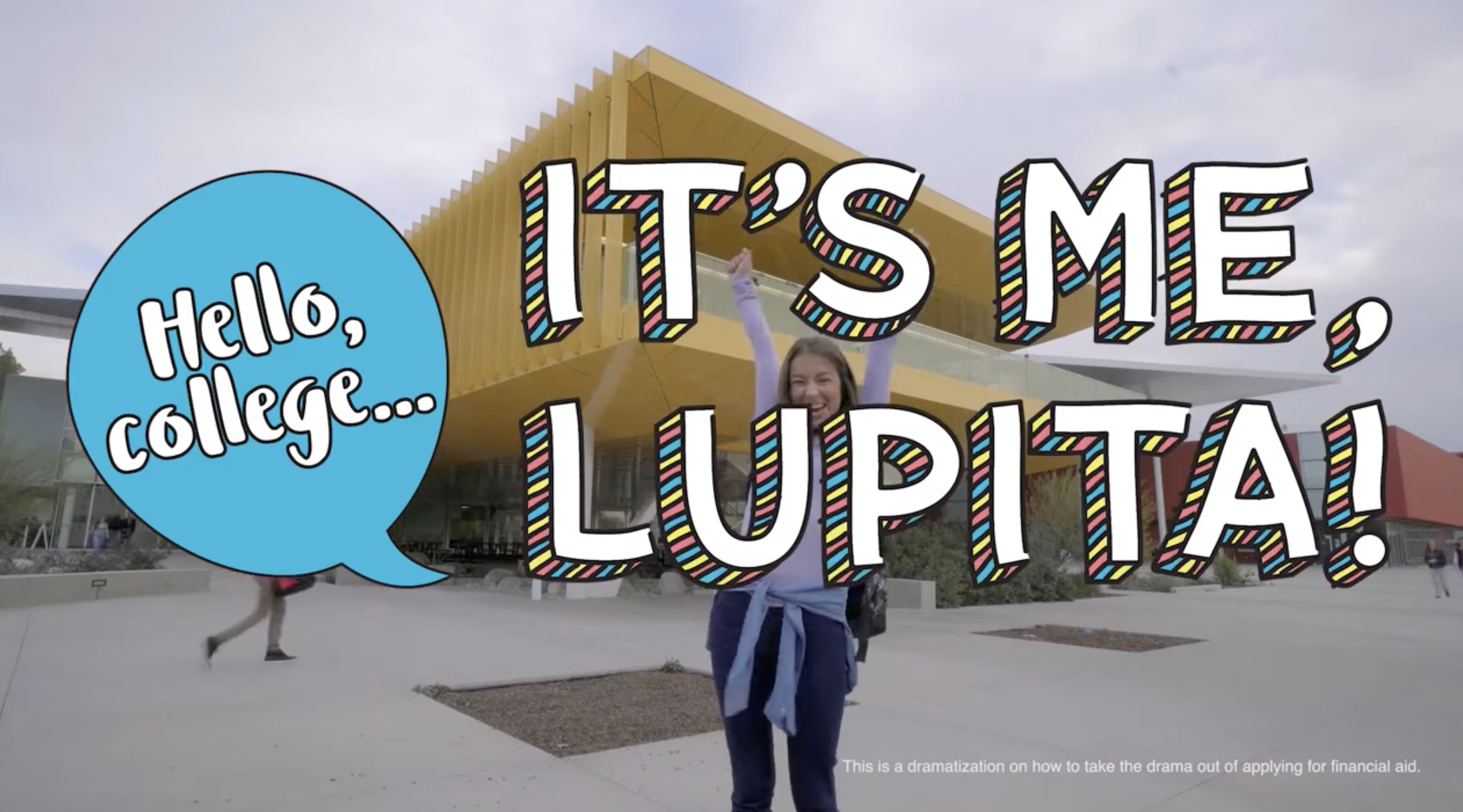 Lupita, the lead character of the California Community Colleges financial aid series.
