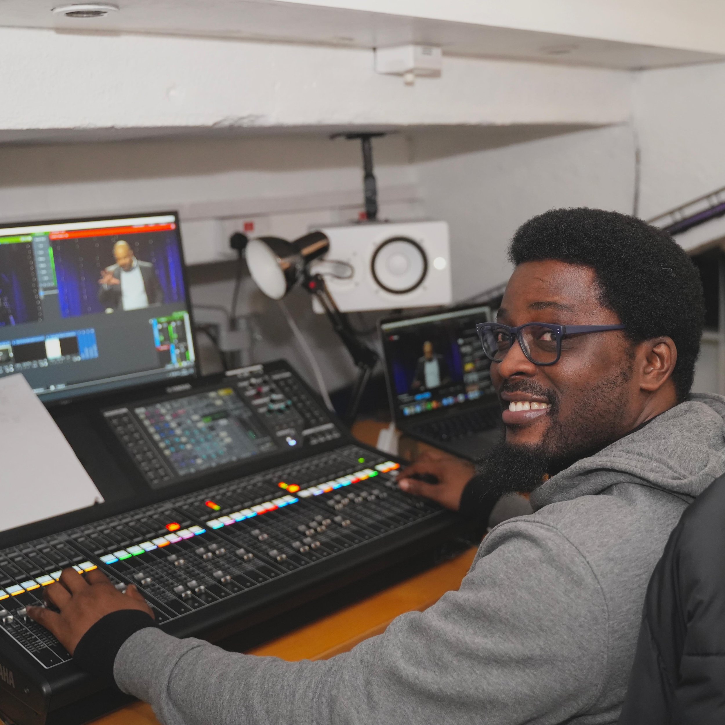 We are so grateful for our amazing Production Team - they make sure sound, graphics, lighting, cameras, and livestream are all running to make our services accessible to everyone in the building and watching online! Interested in serving? Training pr