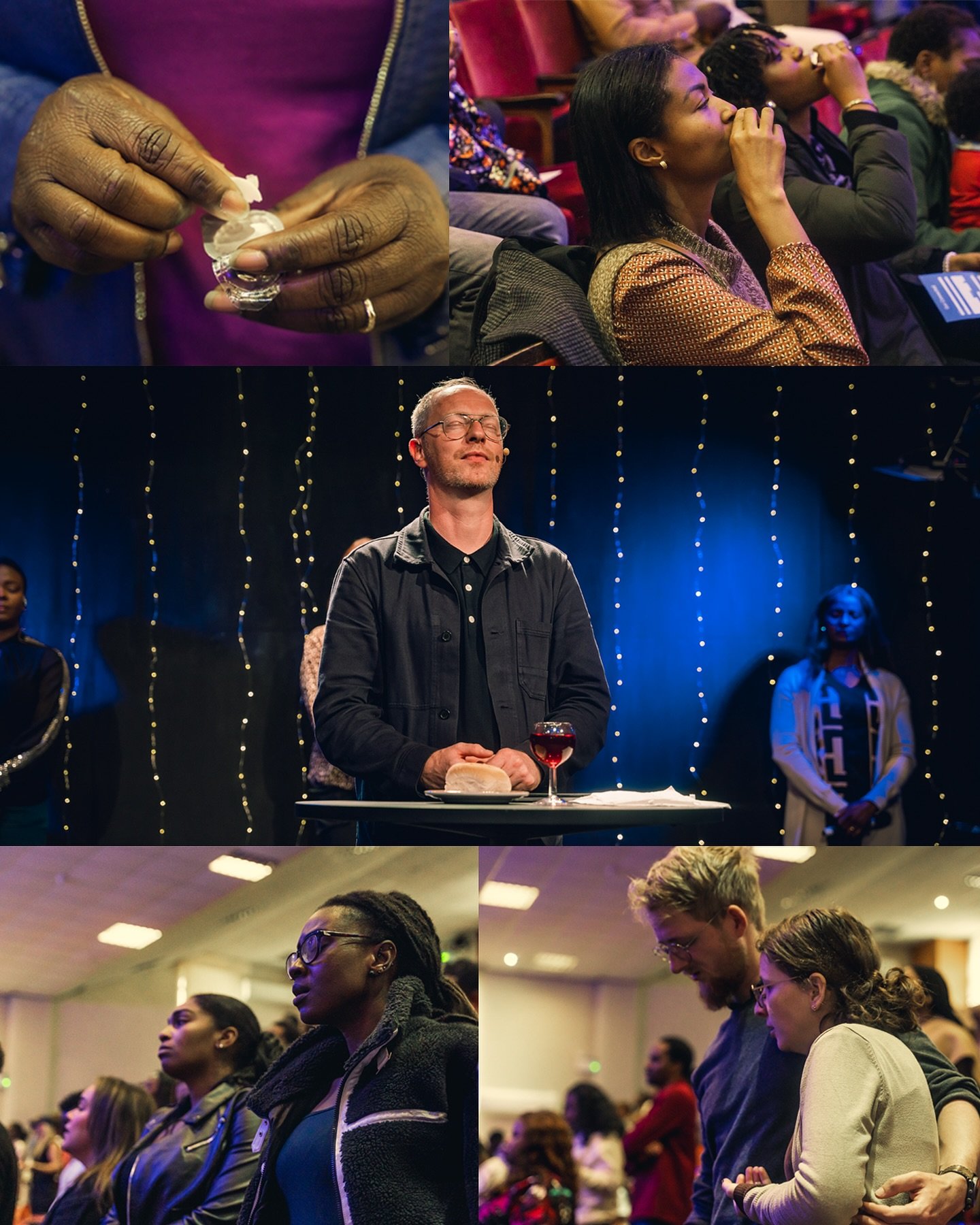 We are thankful for the gift of grace and communion as we gather in fellowship. 
&gt;&gt;&gt; Join us for our evening service by 5pm today! 🙏🍞🍷✨
#JesustheHealer #CommunionSunday #citychurchcardiff