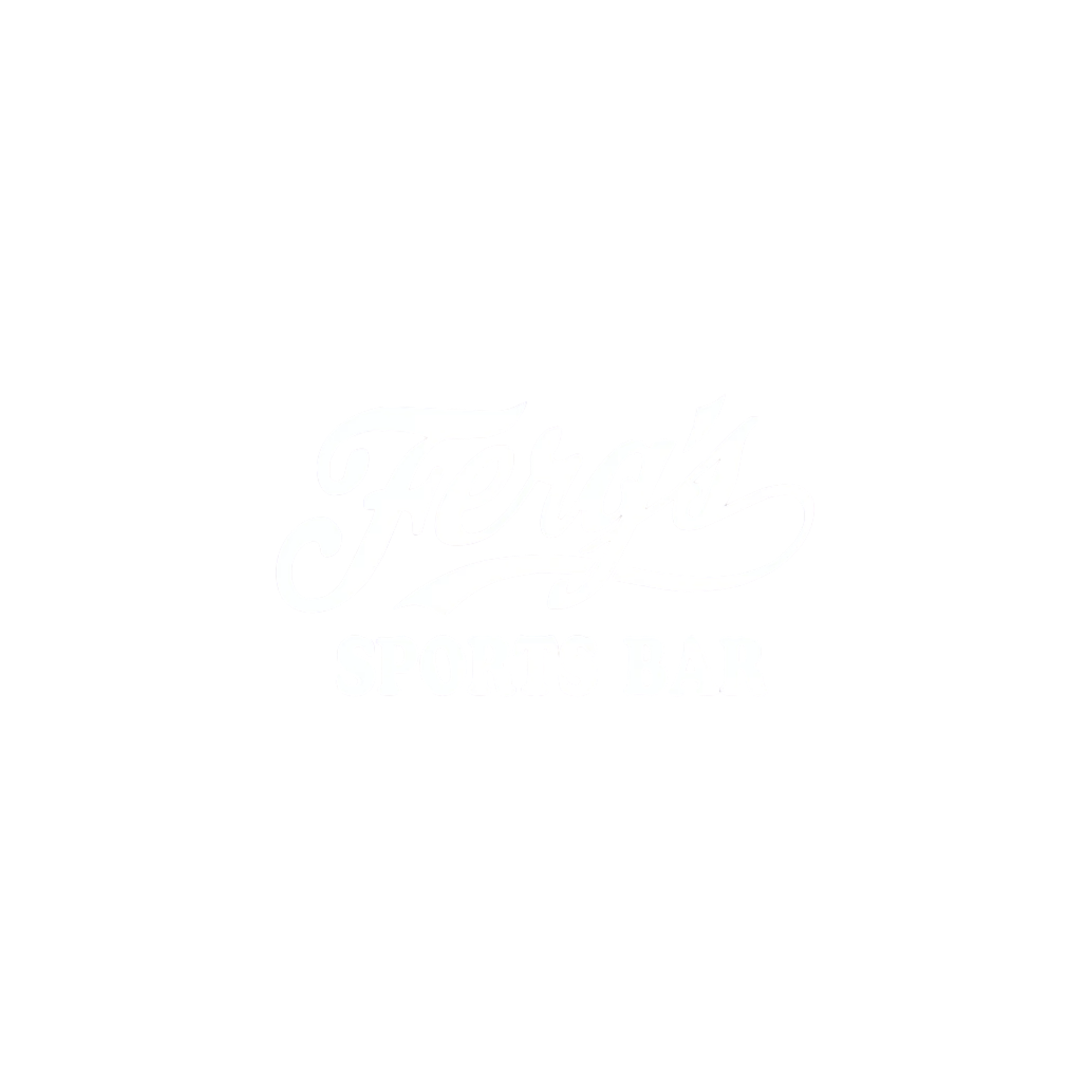 Black background with white cursive text reading 'Sports Bar'.