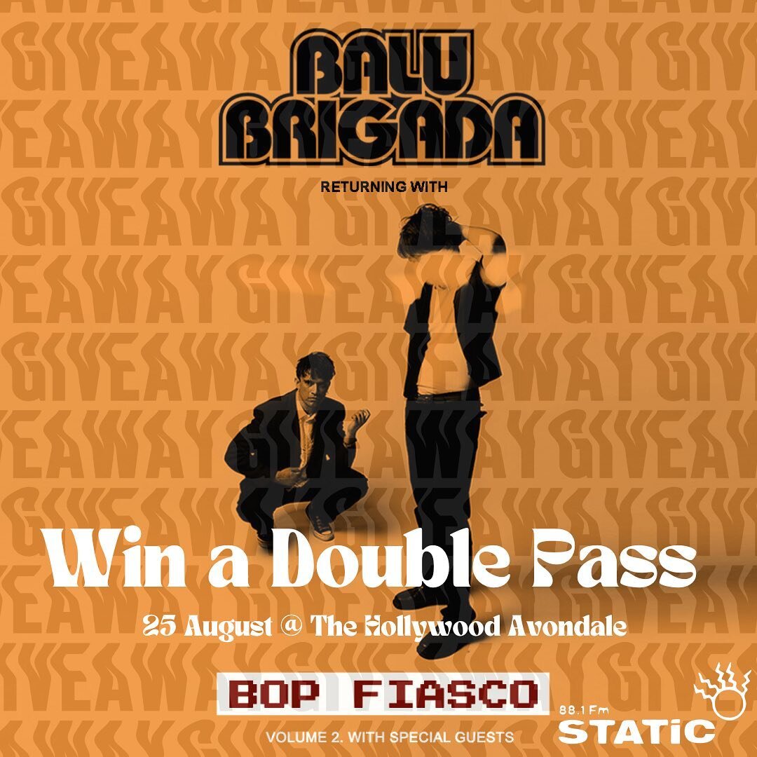 If you missed out on winning a double pass to Balu Brigada, not to worry, we have another chance for you to win‼️

Static is giving away another double pass to their Auckland show @ The Hollywood Avondale on August 25th. 

Just tag below who you&rsqu