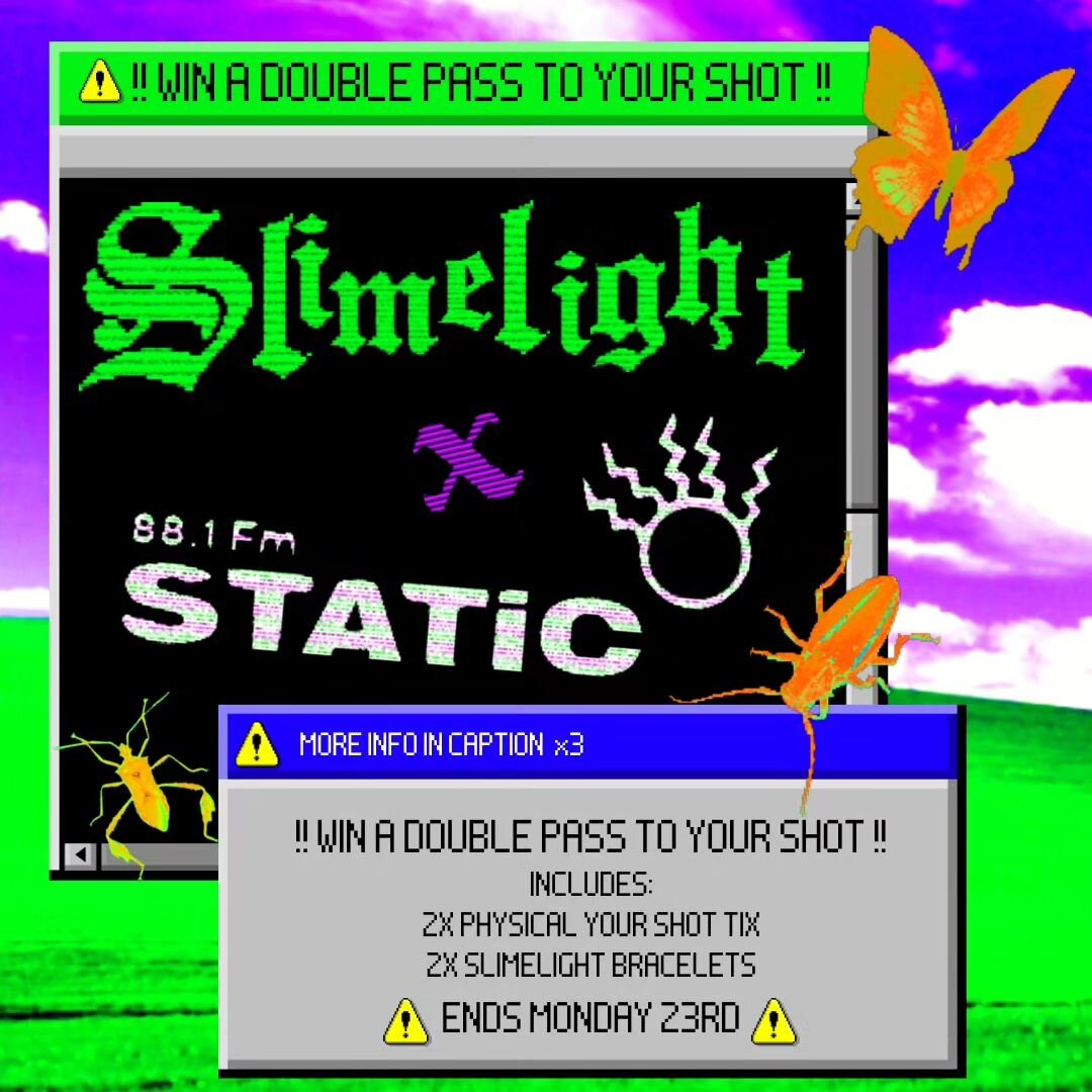 !! ATTN: @yourshotau HAS FINALLY MADE IT'S WAY TO AUCKLAND !! 

WE'VE TEAMED UP WITH @imslimelight TO GIVE AWAY 2X PHYSICAL TIX AND 2X SLIMELIGHT BRACELETS FOR THEIR SATURDAY PERFORMANCE ON THE 4TH OF NOVEMBER. 

THESE TIX GIVE YOU ACCESS TO BOTH STU