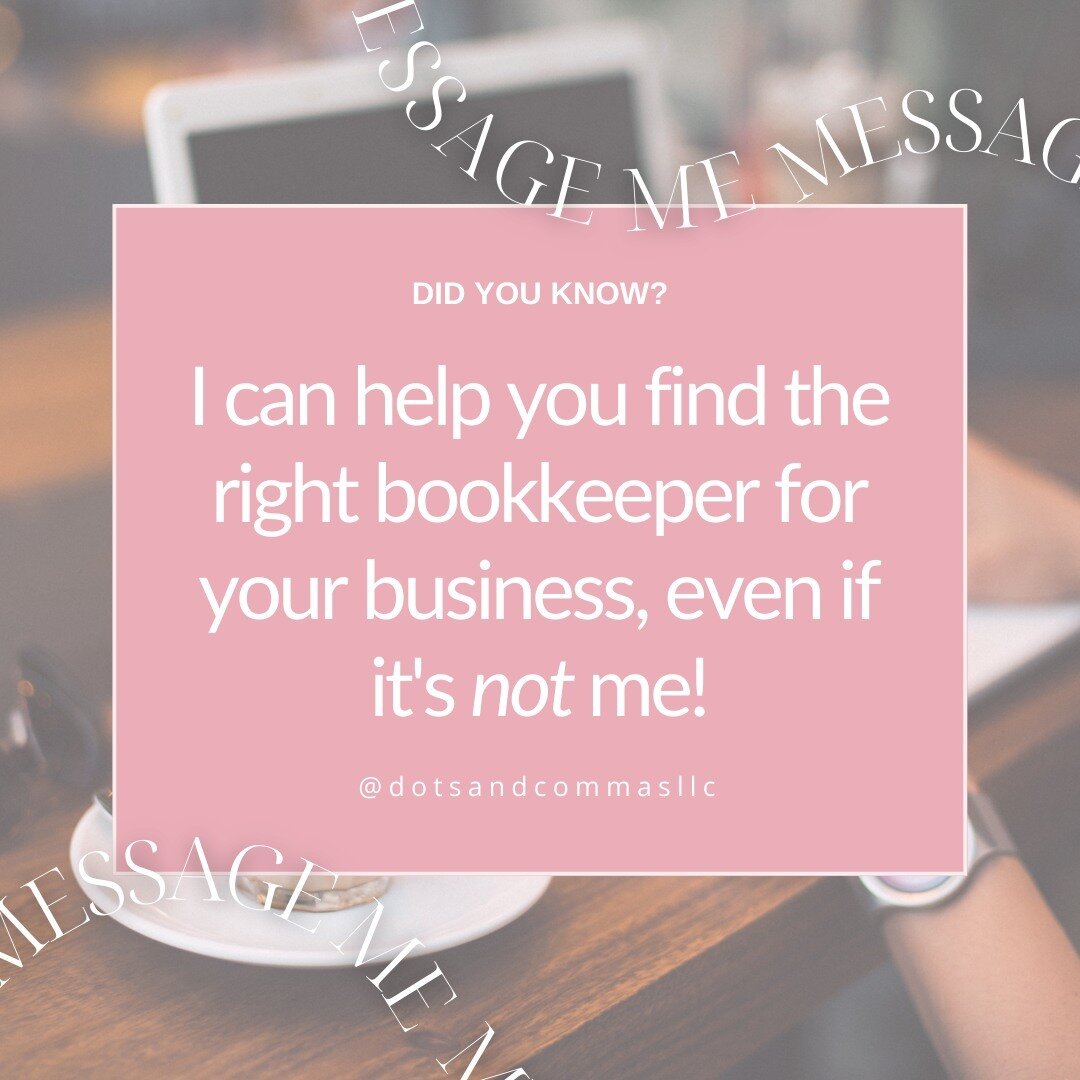 If you need ANY bookkeeping help, I want to be a resource for you! 👋 ⁠
⁠
If you&rsquo;re worried that your business is too small, too big, or just not in the right industry to work with me, don&rsquo;t let that stop you from shooting me a message. ⁠