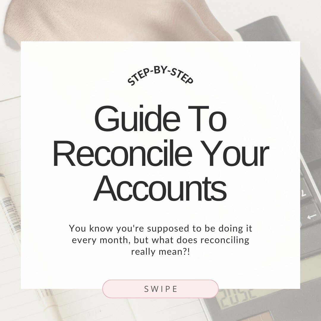You KNOW you should be reconciling your accounts every month, but you might not know exactly what that means&hellip;⁠
⁠
📌 Save this step-by-step guide to refer back to at month-end to lead you through the account reconciling process.⁠
⁠
If you&rsquo