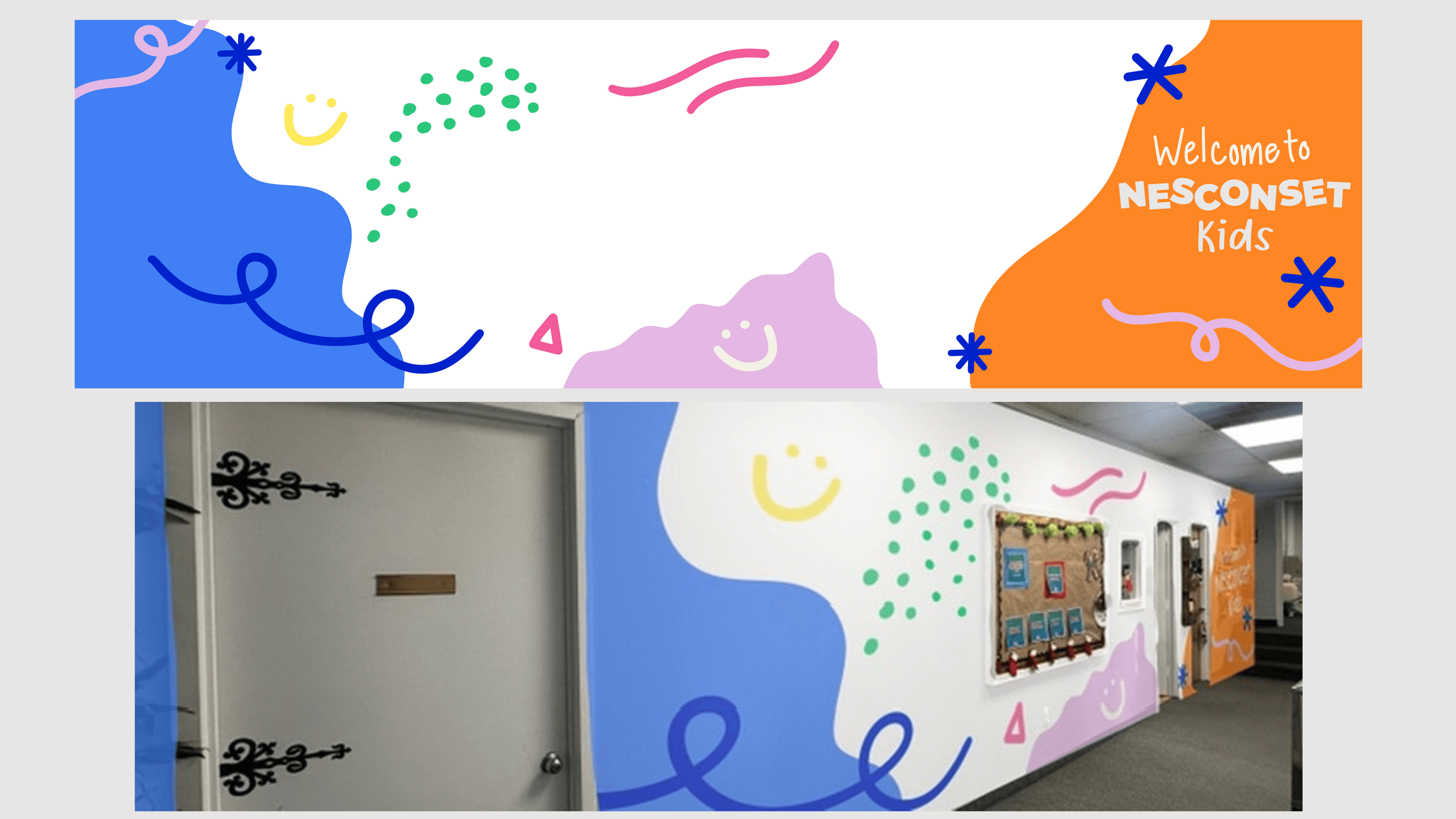 NCC Kids Nesconset Christian Church Hallway Mural by Muralist Paxton Creative Co