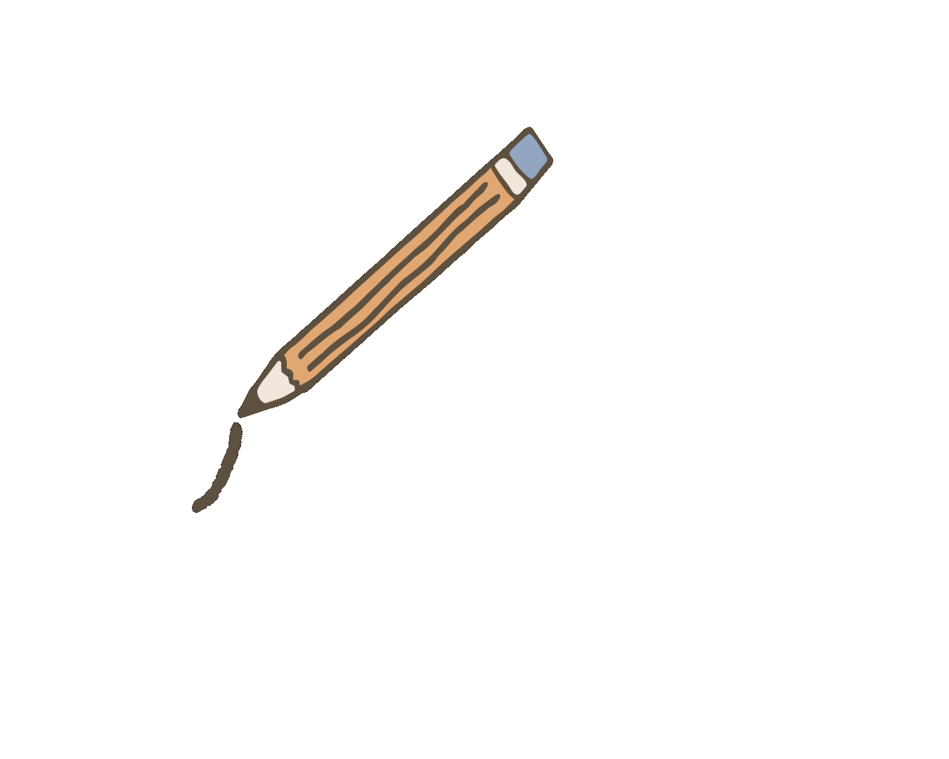 Animation of a illustrated pencil drawing a 'mess' of swiggles  to represent visuals that are "off" then the pencil draws a straight line to represent branding visuals that are right on track. Designed by Paxton Creative Co