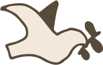 Paxton Creative Co Illustration Icon of a Peace Bird Dove Carrying a branch