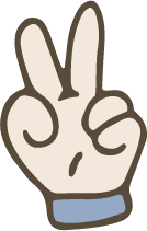Cartoon Peace Sign illustrated by Paxton Creative Co