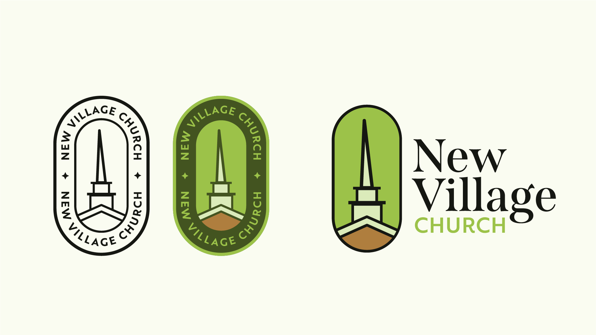 New Village Church Secondary Church Logo Badge designed by Paxton Creative Co