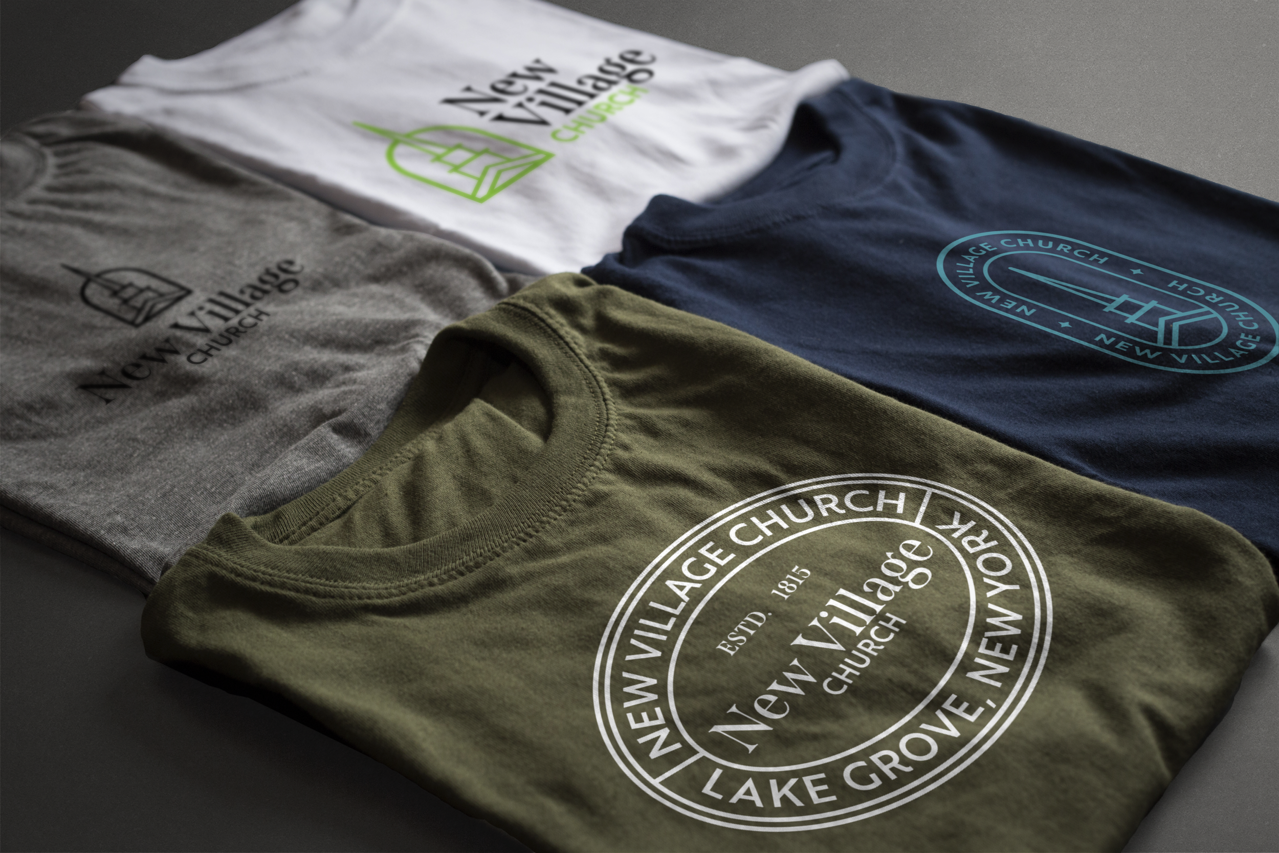 New Village Church Branding on Tshirts
