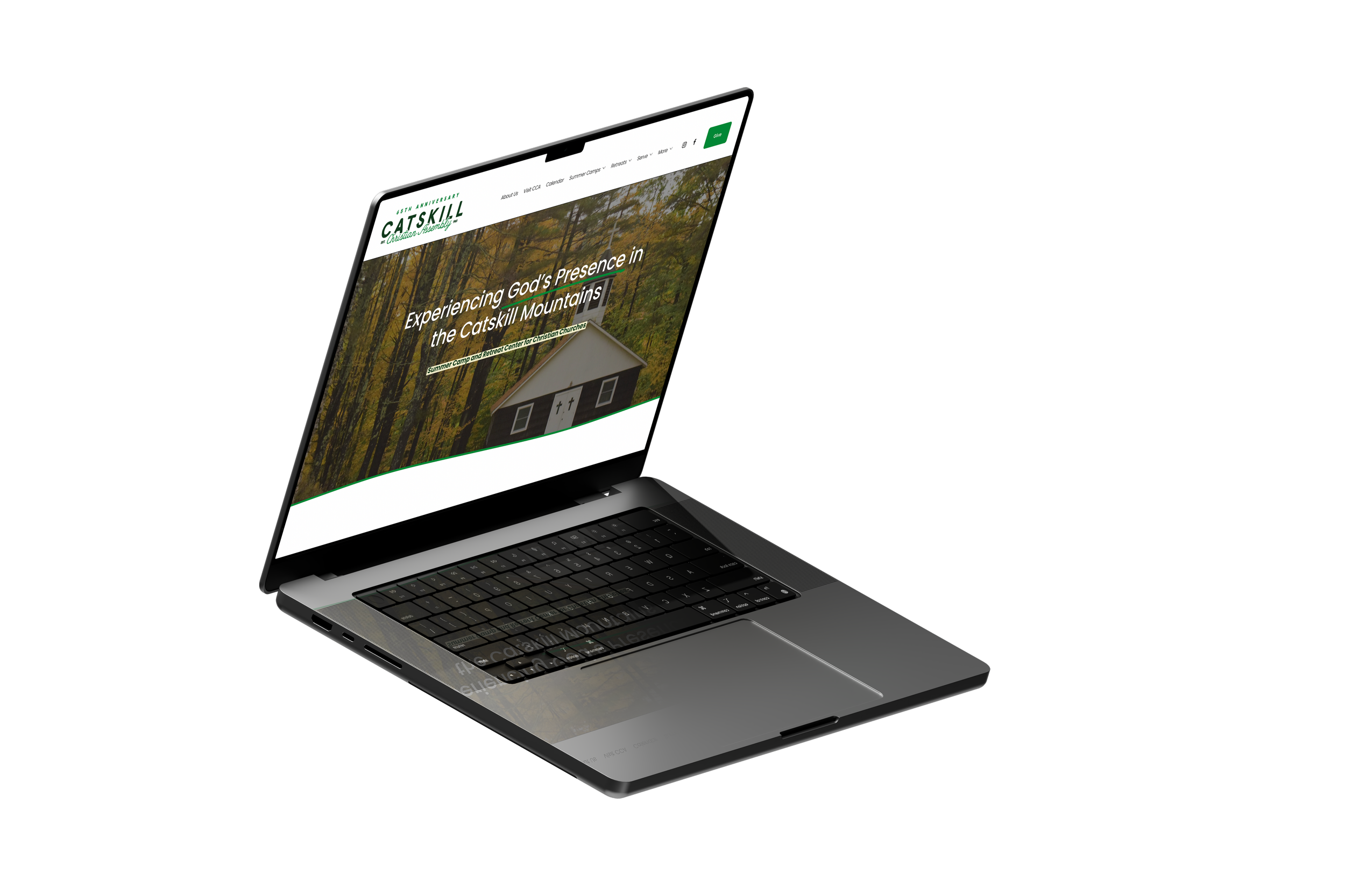 Floating laptop with cca website