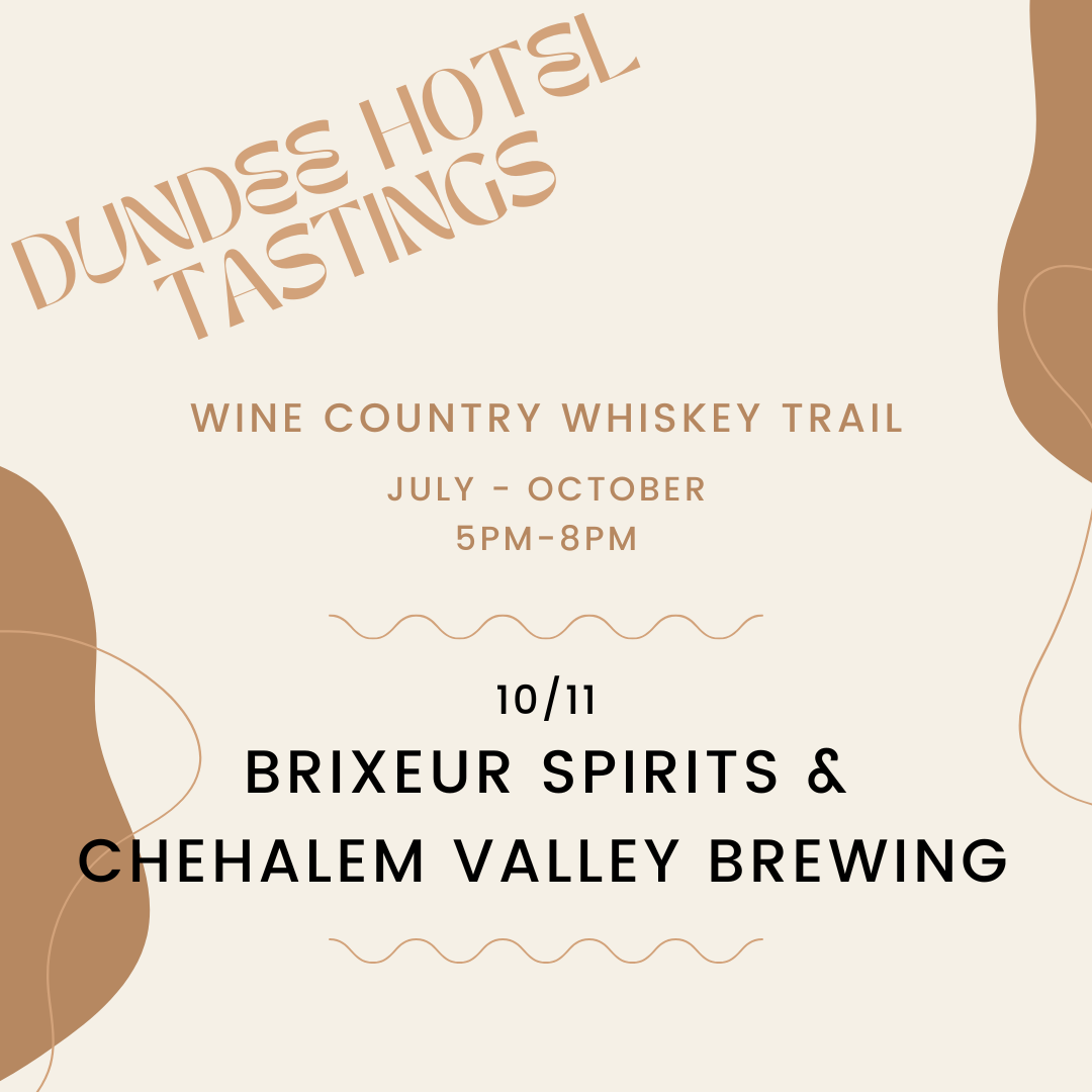 Dundee Hotel Pop up Tastings Brixeur Spirits & Chehalem Valley Brewing