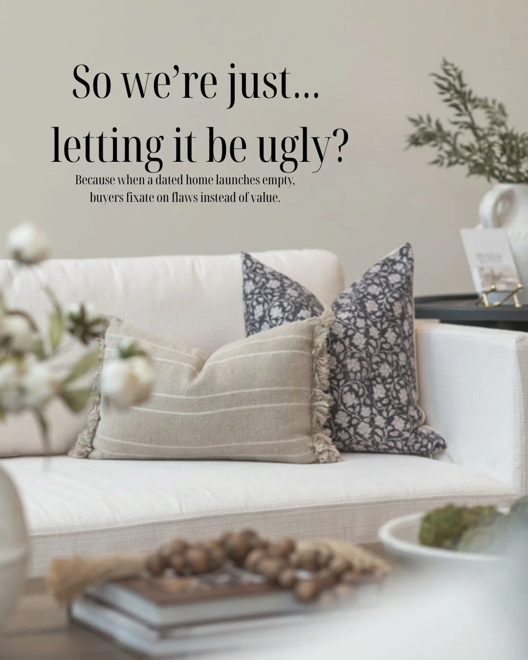 &ldquo;It&rsquo;s too dated to stage.&rdquo;

I hear this constantly in West Michigan real estate.

But when a dated home launches empty, buyers don&rsquo;t see potential. They see renovation cost. And when buyers start calculating updates, they star