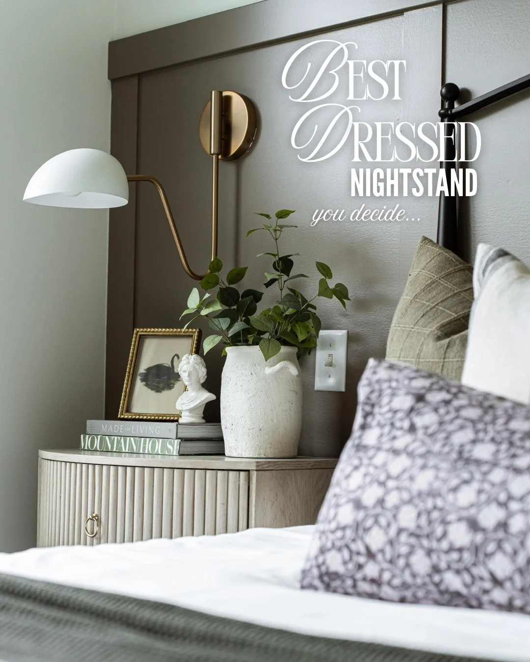 Nightstand styling is an art form&mdash;and we want to know which you like best! 

Whether you&rsquo;re into moody drama or bright and organic textures, there&rsquo;s a look here for everyone.

Drop your favorite number in the comments!