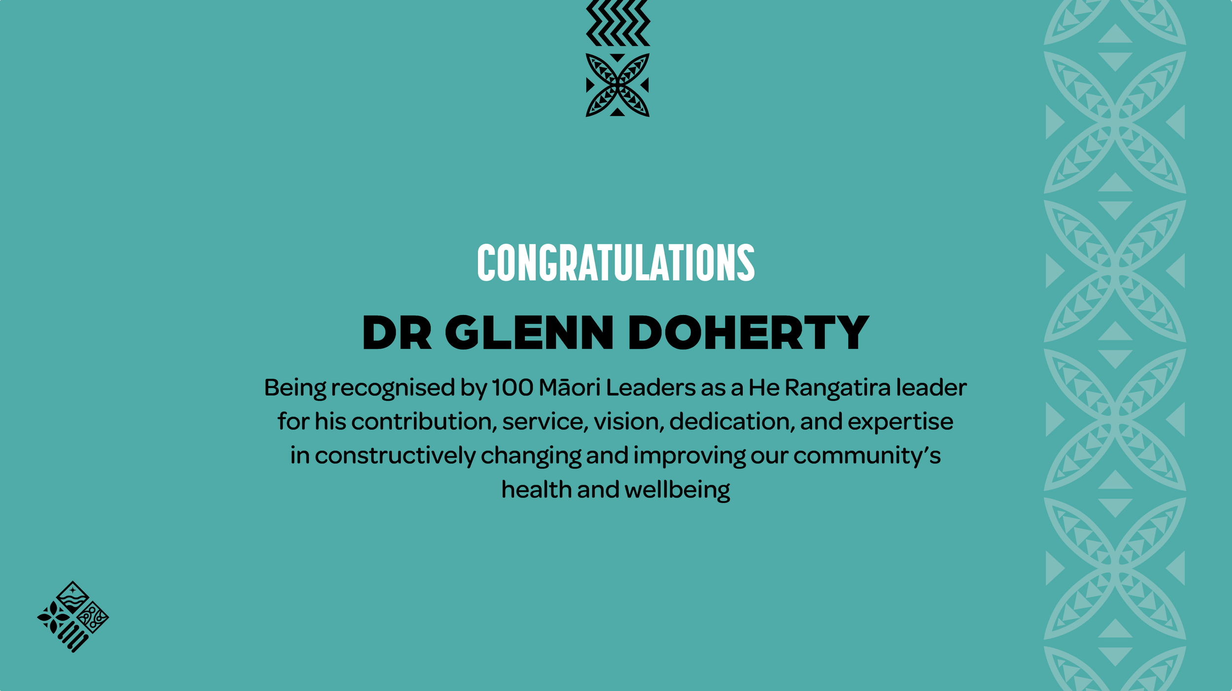 dr glenn doherty recognised as 100 māori leaders