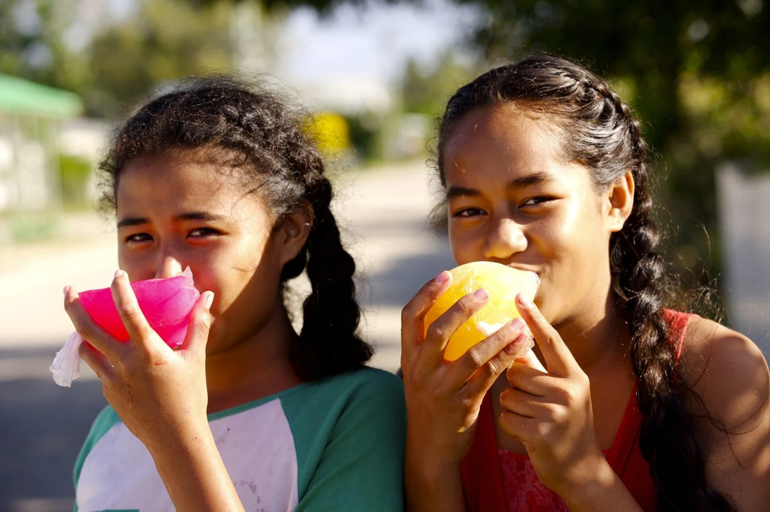 Tongan girls smiling