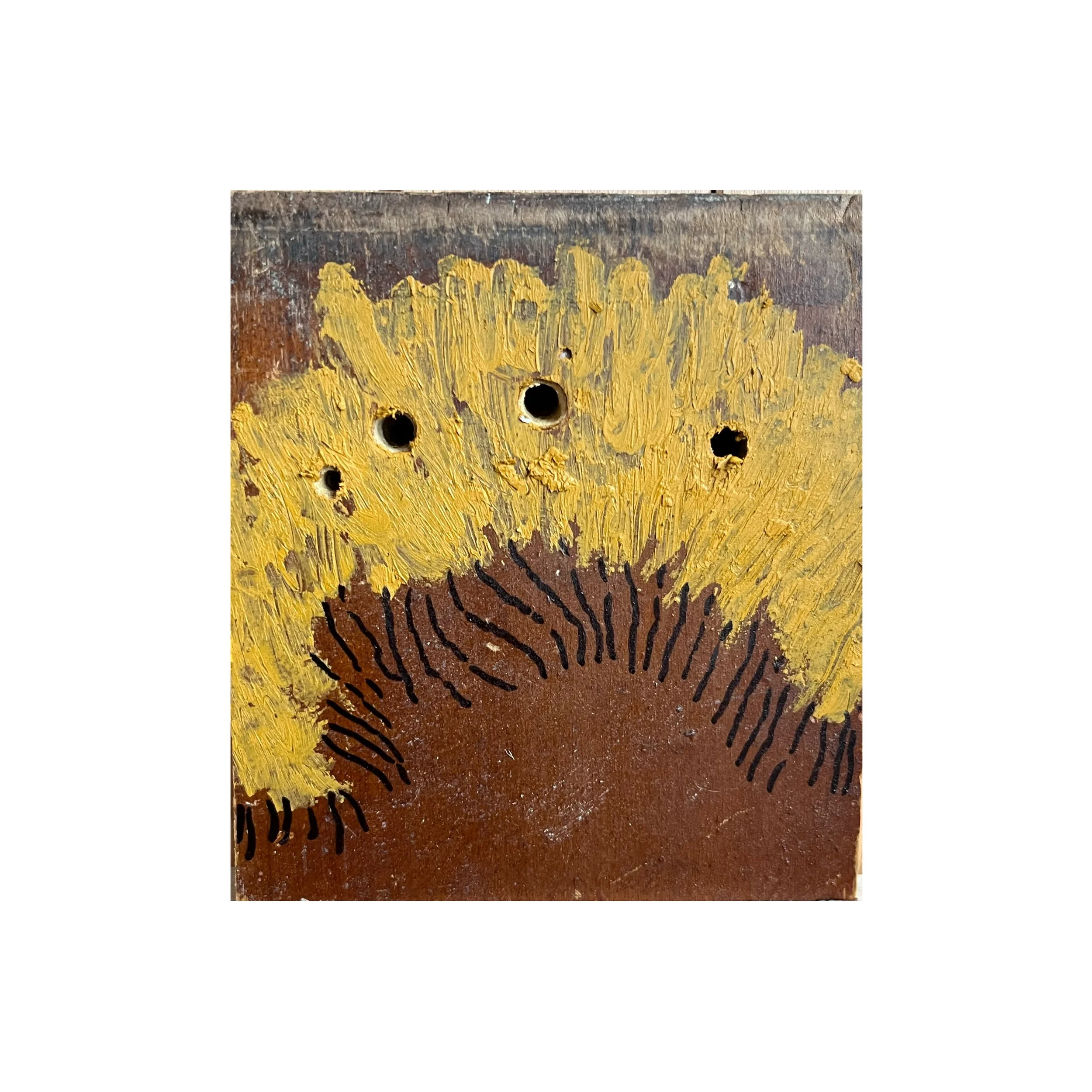 "yellow caterpillar from my dream" painting