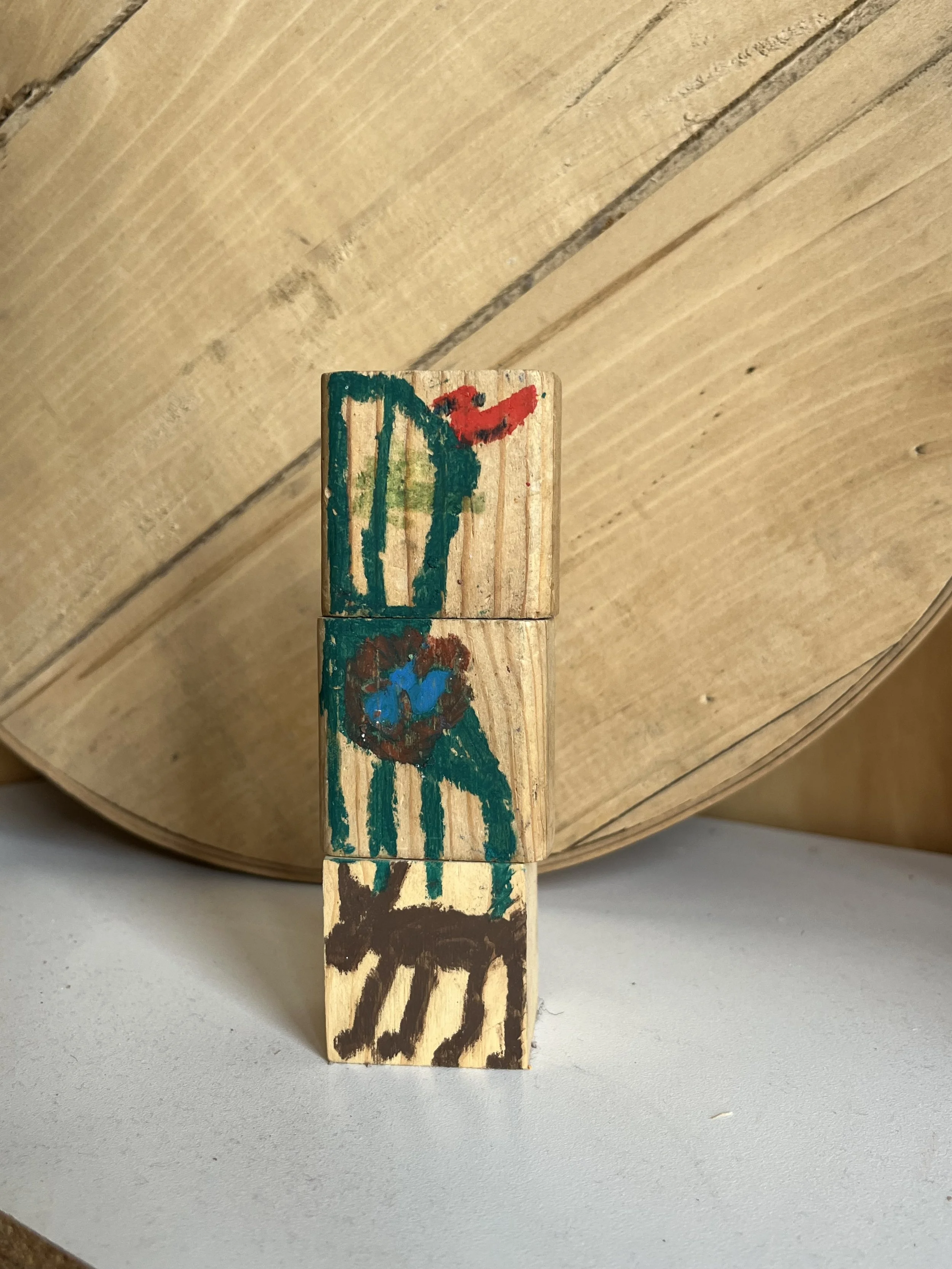 tiny chair on blocks