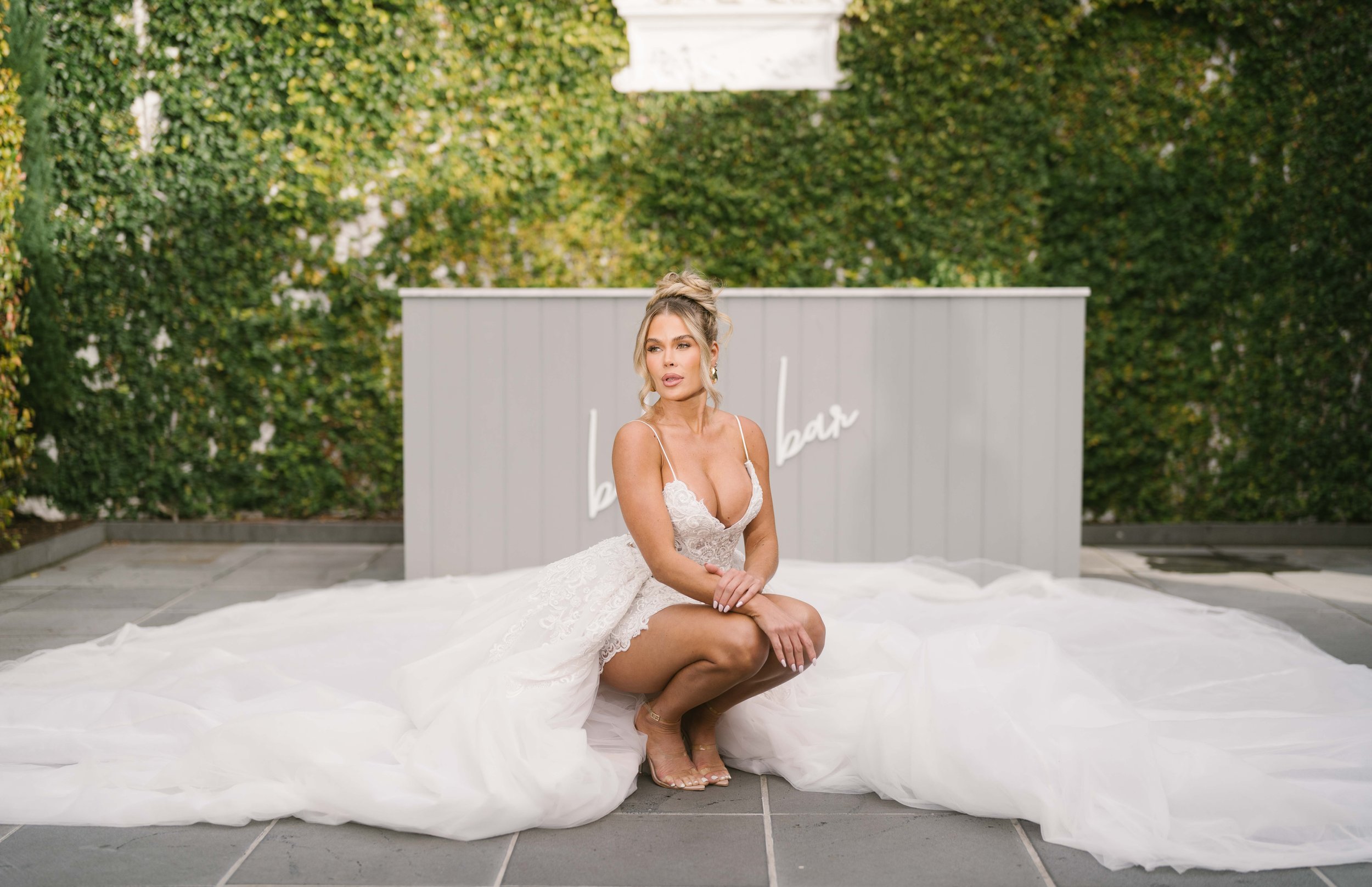 Skye Wheatley wedding dress sitting