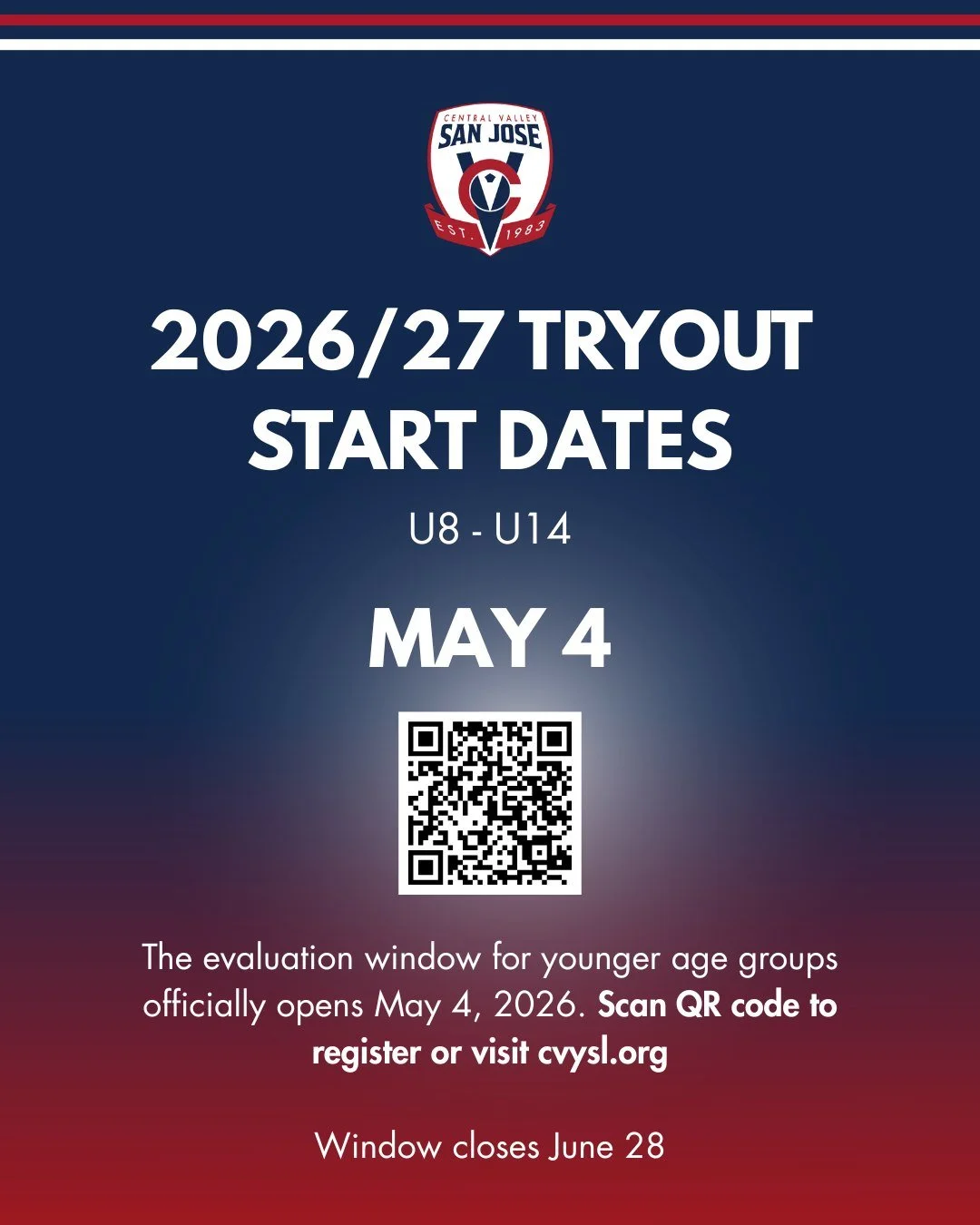 Tryouts are coming!

At Central Valley San Jose, we believe in building teams, not just rosters, where players grow together, compete together, and develop year after year.

Unleash your potential in an environment focused on long-term development, t