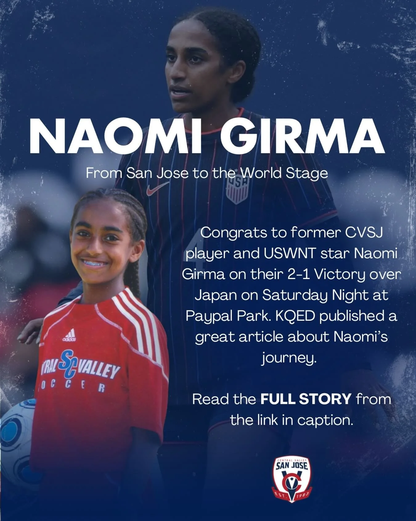 From San Jose to the world stage&hellip; and back again. 

Before the spotlight, before the national team, Naomi Girma was a CVSJ player, developing her game right here in our community.

This past weekend, she returned home and helped the United Sta